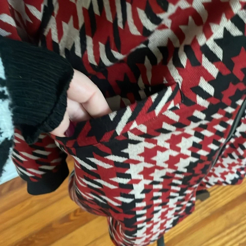 Sanctuary houndstooth zip up sweater - Picture 4 of 6